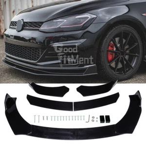 Spoilerschwert Frontspoiler Lippe Spoilerlippe Schwarz Glanz Für VW Golf 6 R - Bild 1 von 10