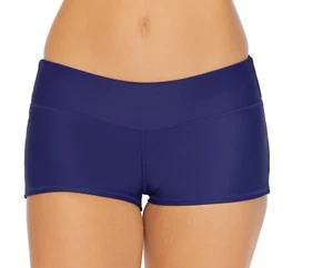 Raisins Women's Oceans Solids Blue Navy Surf Swim Short Size-L - Picture 1 of 8