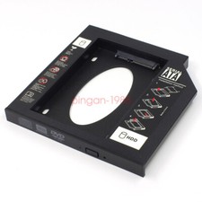 9.5mm Caddy SATA 2nd HDD SSD Hard Drive CD/DVD-ROM Optical Bay adapter Universal