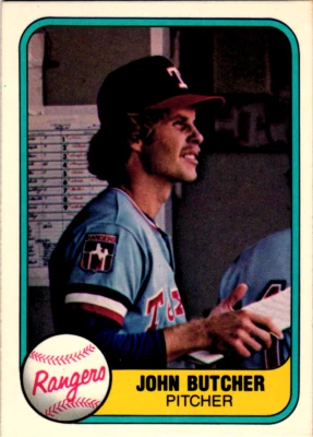 1981 Fleer - John Butcher #635 (RC).  Rengers - Image 1 of 2