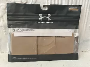 Size XL Under Armour Women's UA Pure Stretch Thong Underwear 3 Pk Tan - Picture 1 of 2
