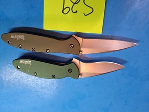 2 KERSHAW KNIVES LEEK SCALLION Camping U.S.A. EDC NICE GIFTS Lot S29 - Picture 1 of 2