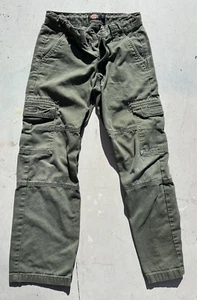 Girl's Dickies Pants Green Cargo Solid 10 Workwear Street Skateboard City Retro - Picture 1 of 13