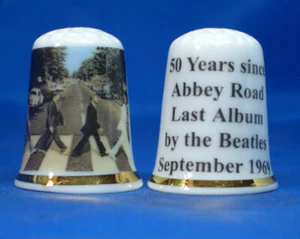 Birchcroft China Fingerhut - Beatles Abbey Road 50th Anniversary - Free Dome Box - Bild 1 von 3