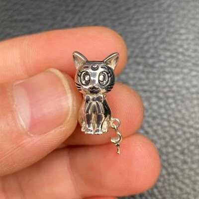 925 sterling silver sailor fans Luna cat charm for bracelet bangle COS Jewelry - Image 1 of 4