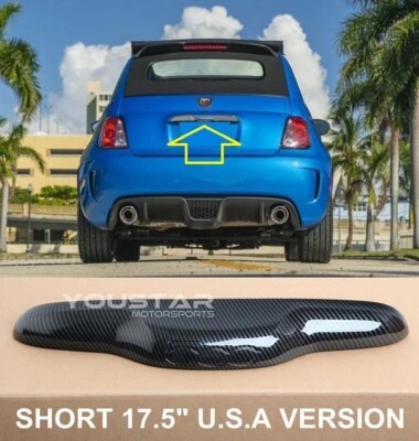 VERSIÓN EE. UU. para FIAT ABARTH Carbon Look puerta trasera maletero manija cubierta 500 595 695 Foto 1 de 4