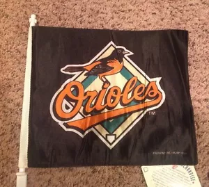 Neu 11" x 13 1/2" Baltimore Orioles MLB lizenzierte Baseball Auto Flagge NEU mit Etikett - Bild 1 von 2
