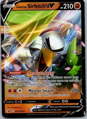 Galarian Sirfetch'd V Promo SWSH: Sword & Shield Promo Cards SWSH043 NM - Image 1 of 2