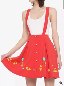 Disney Winnie The Pooh Balloon Ride Suspender Skirt Hot Topic Size L Bumblebee - Picture 1 of 4
