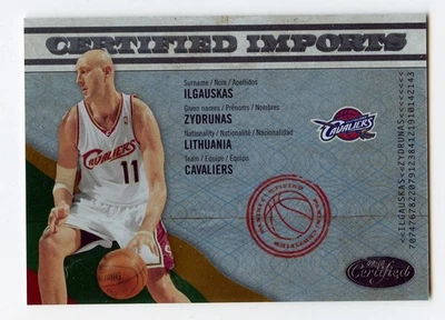 ZYDRUNAS ILGAUSKAS 2009-10 IMPORTACIONES CERTIFICADAS 421/500 #14 CAVS LITUANIA RARO SP Foto 1 de 2