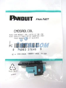 Módulo adaptador dúplex Panduit multimodo MM LC SR/SR, negro CMDSAQLCBL ~STSI - Imagen 1 de 3