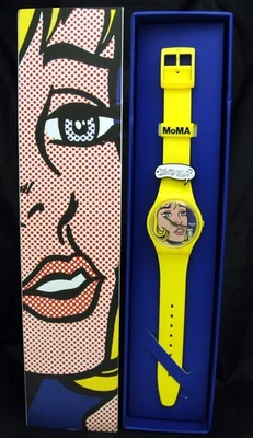 RELOJ SWATCH x MoMA Reverie Por Roy Lichtenstiein SO28Z117 Caja Set 34mm TOTALMENTE NUEVO Foto 1 de 4