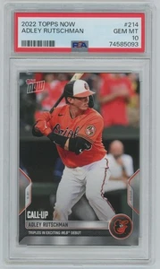 ADLEY RUTSCHMAN (PSA 10) 2022 Topps Now MLB "Call-Up" Card #214 -093 - Picture 1 of 2