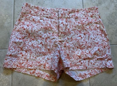 Pantalones cortos Gap City coral floral tiro medio para mujer talla 0 Foto 1 de 4