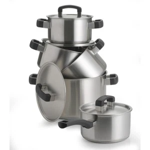 BK 5-Piece Pan Set Stainless Steel PFAS-Free Oven/Induction Safe Pots (Open Box) - Picture 1 of 1