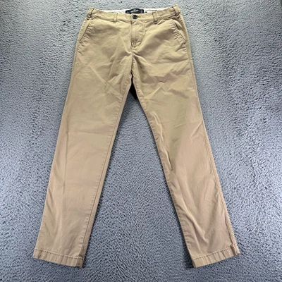Hollister Epic Flex Pant Men's 30x32 Brown Cotton Chino Skinny Stretch Preppy - Image 1 of 4