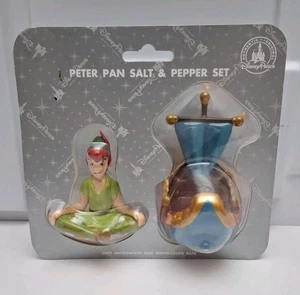 Peter Pan Salt and Pepper Shakers Set of 2 New Some At Disney Parks Rare - Picture 1 of 4