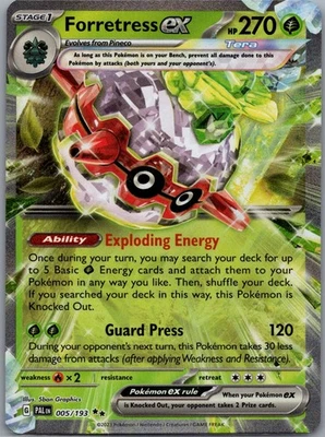 Forretress ex 005/193 SV02: Paldea Evolved - Pokemon Card - NM - Image 1 of 2