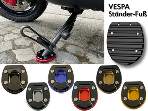 VESPA - Ständerplatte CNC-Aluminium GTS GTV - Ständerfuß - Seitenständer 125-300 - Bild 1 von 18