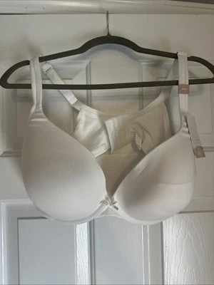 Lane Bryant Cacique Boost Plunge Bra White 44DD New with Tags - Image 1 of 4