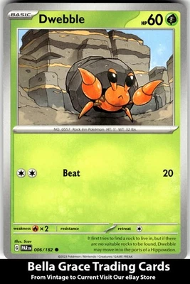 Dwebble #006/182 SV04: Paradox Rift Pokemon Common - Image 1 of 2