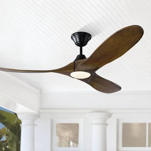 52" Visual Comfort Maverick II Matte Black LED Ceiling Fan with Remote - Picture 1 of 3