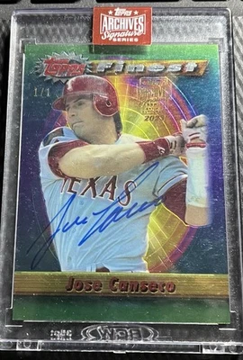 2023 Jose Canseco Rangers 1/1 Topps Archives Signature On-Card Autograph - Image 1 of 3