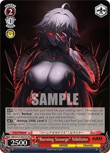 NIKKE Weiss Schwarz "Burning Scourge" Nihilister NIK/S117-E077S SR Super Rare - Picture 1 of 1