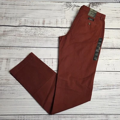 Nuevos Pantalones Chinos Banana Republic Aiden Para Hombre 32x36 Medida 34x35 Calce Ajustado Naranja Foto 1 de 4