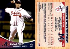 Rafael Cruz 2009 Grandstand Mississippi Braves #NNO14 RC Card *AutographDen*