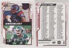 2020 Upper Deck CFL Checklist Red /165 Henoc Muamba Cameron Judge #199
