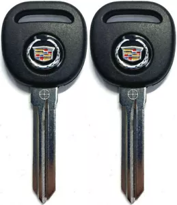 2 Pack - For CADILLAC ESCALADE DTS CTS STS JEWEL LOGO TRANSPONDER KEY BLANK - Picture 1 of 5