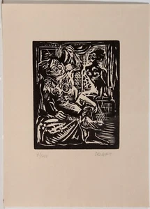 Harald Metzkes / Desnudo femenino / xilografía / aprox. 1968 /firmado a mano / 150 ejemplares - Imagen 1 de 1
