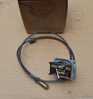 42 Desoto Deluxe Custom S10 1942 NOS MoPar RADÍMETRO MEDIDOR DE TEMPERATURA Foto 1 de 2