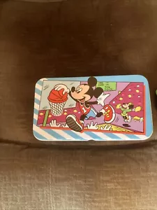 Vintage Mickey Mouse Tin Pencil Box The Tin Box Co. Of America NOS!! - Picture 1 of 5