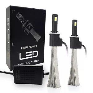 880 881 Fanless LED Conversion Kit 6400LM 6000K Xenon White Car Headlight Bulb - Picture 1 of 7