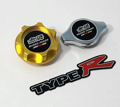 GOLD OIL FILLER CAP FOR HONDA CIVIC 1.6L D15Z1 D16Z6 D16Y7 D16Y8 D16Y5 D16B5 JDM - Image 1 of 4
