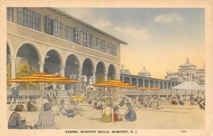 Postal vintage de casino NEWPORT BEACH Newport, Rhode Island c1930 - Imagen 1 de 2