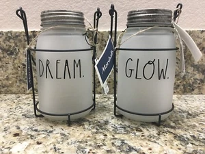 Brand NEW Rae Dunn Dream & Glow Frosted Mason Jar Tea Light Candleholder - Picture 1 of 1