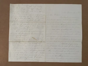 Vintage HAND WRITTEN Letter Jan 12th 1866 NEW LONDON OH Sisters Rebecca Marietta - Picture 1 of 6