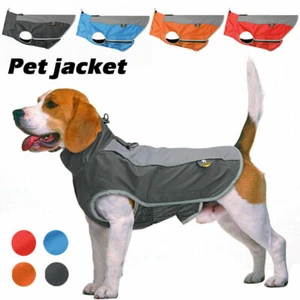 Warm Pet Dog Coats Jacket Outdoor Clothes Waterproof Winter Vest Puppy Coat UK - Picture 1 of 14