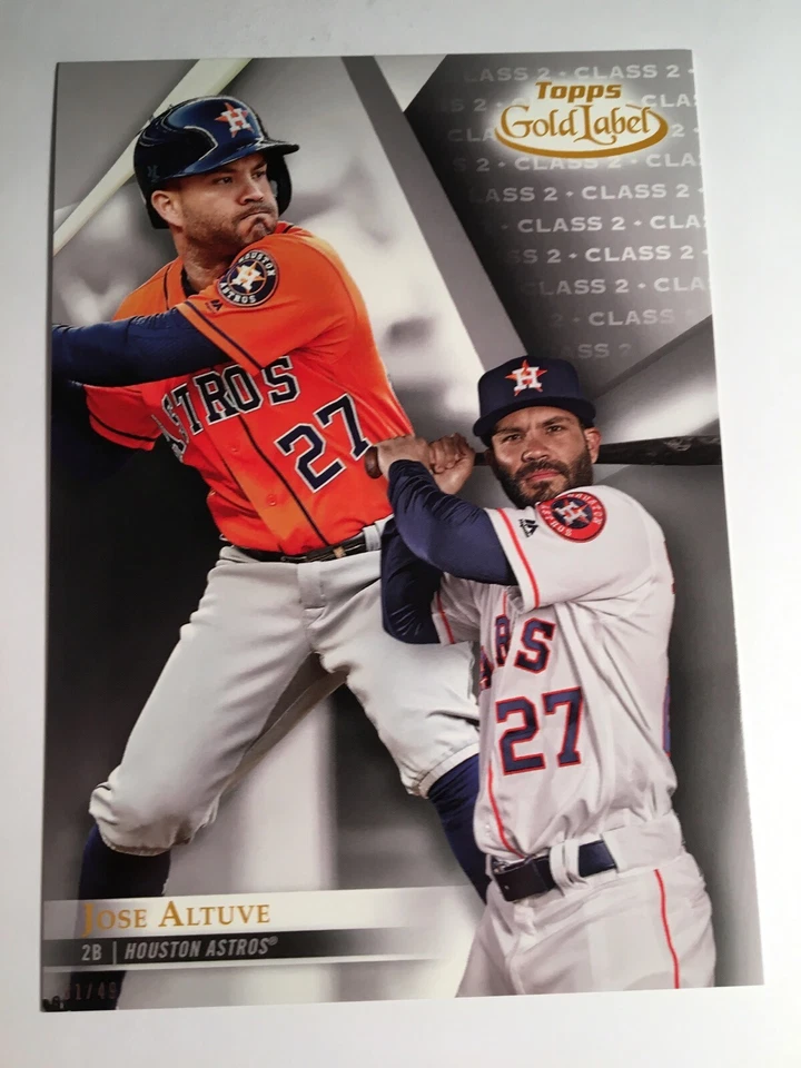 2018 Topps Gold Label Class 2 Jumbo 5x7 Jose Altuve Astros 4 01/49 - Image 1 of 1