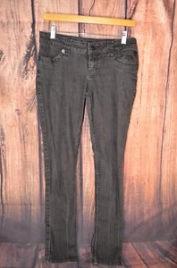 Harley Davidson Jeans Damen 8 schwarz distressed dunkle Waschung Denim 30" Schrittlänge - Bild 1 von 7
