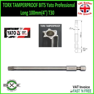 Yato Professional Long Torx Bits Length: 100mm(4") T30 - Picture 1 of 3