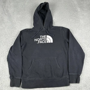 The North Face Hoodie Womens Small Black Pullover Sweatshirt Half Dome Logo - Picture 1 of 9
