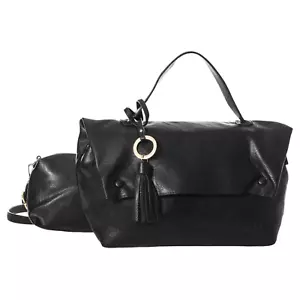 Mabel Womens Top Handle Shoulder Handbag with a Second Bag 100% Vegan - Sage - Picture 1 of 9