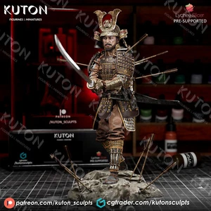 Yoshi Toranaga 3D Printed Figure - Iconic Shogun Daimyo, unbemalt - Bild 1 von 4