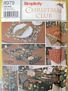 CHRISTMAS Simplicity 9979 HOME ACCESSORIES fabric sewing pattern 2001 Uncut - Picture 1 of 11