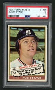 1976 Topps Traded Rusty Staub #120T PSA 5 Detroit Tigers - Bild 1 von 2