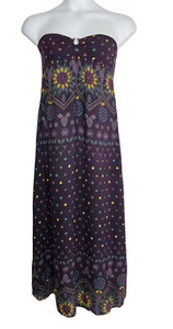 Zara Trafaluc Maxikleid Damen Medium M Trägerlos Mehrfarbig Blumen - Bild 1 von 24